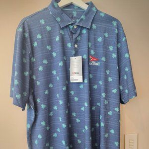 2023 US Open johnnie-O Lucky Streak Printed Golf Polo